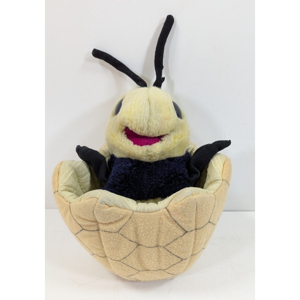 VINTAGE 1994 DAKIN BEE IN BEEHIVE HAND PUPPET PLUSH 8 inch